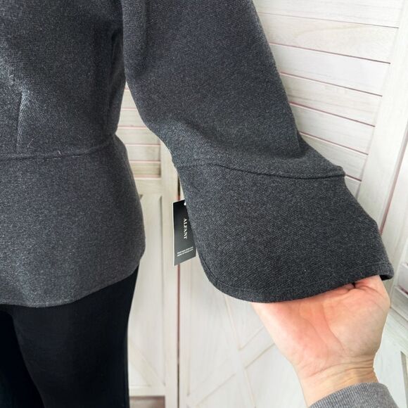 Alfani Bell Sleeve Collared Cardigan Jacket Charcoal Grey XL - Picture 9 of 14